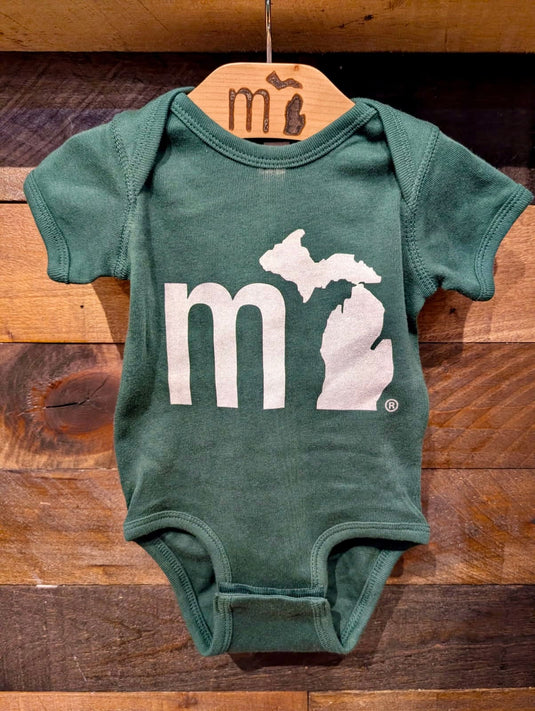 mi State of Mind Baby Onesie Forest Green / Newborn mi Solid Baby Onesie
