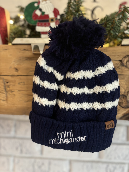 mi State of Mind beanie Navy/White / S (6-12 Months) Mini Michigander Beanies