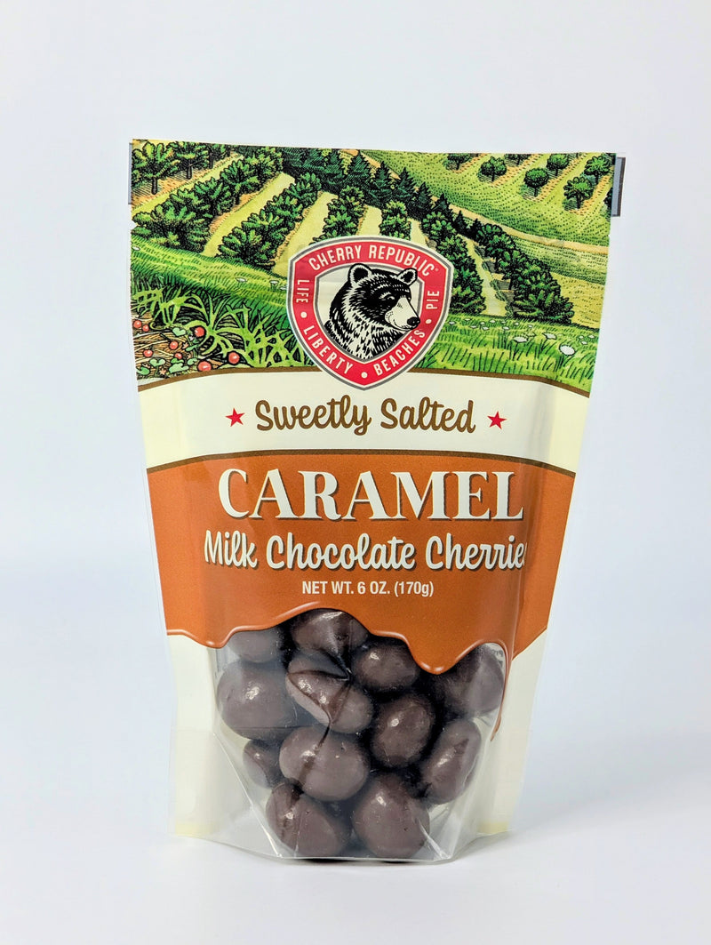 Load image into Gallery viewer, mi State of Mind Caramel: Milk / 6 oz Chocolate Covered Cherries
