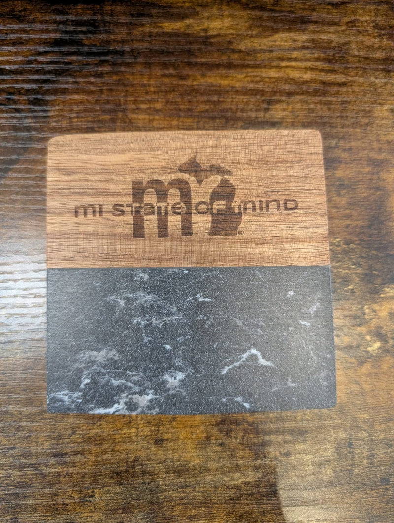 Load image into Gallery viewer, mi State of Mind coasters Single / Charcoal mi Lakehouse Coasters
