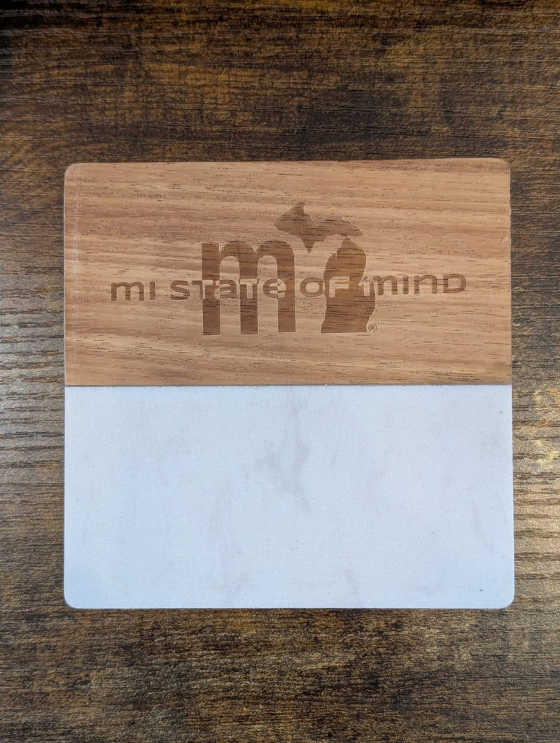 Load image into Gallery viewer, mi State of Mind coasters Single / White mi Lakehouse Coasters
