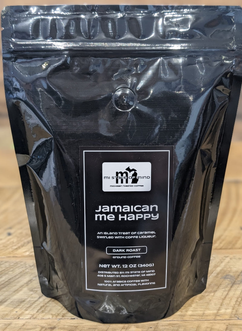 Load image into Gallery viewer, mi State of Mind coffee Jamaican Me Happy (Dark Roast) 12oz mi Ground Coffee
