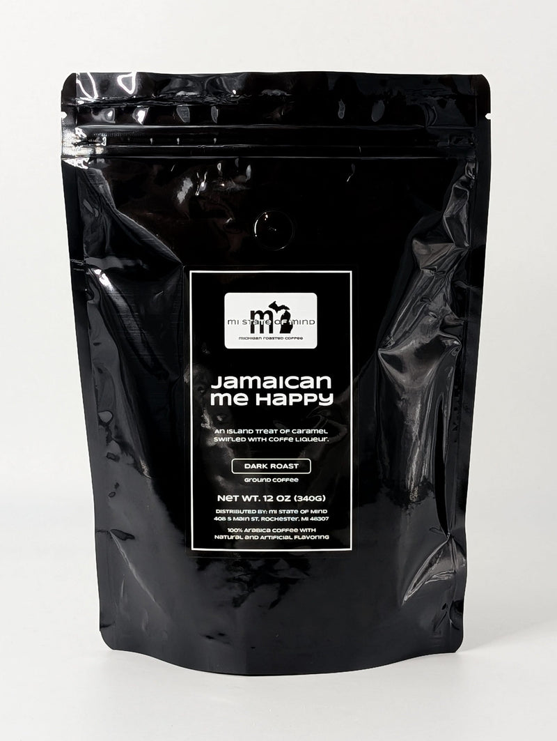 Load image into Gallery viewer, mi State of Mind coffee Jamaican Me Happy (Dark Roast) 12oz mi Ground Coffee
