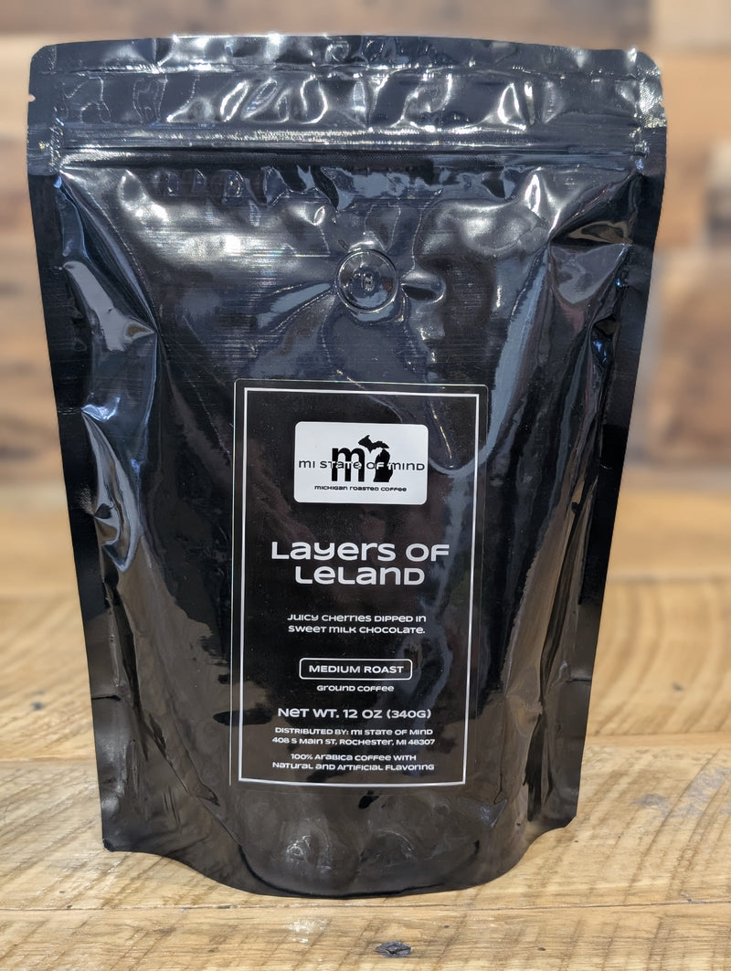 Load image into Gallery viewer, mi State of Mind coffee Layers of Leland (Medium Roast) 12oz mi Ground Coffee
