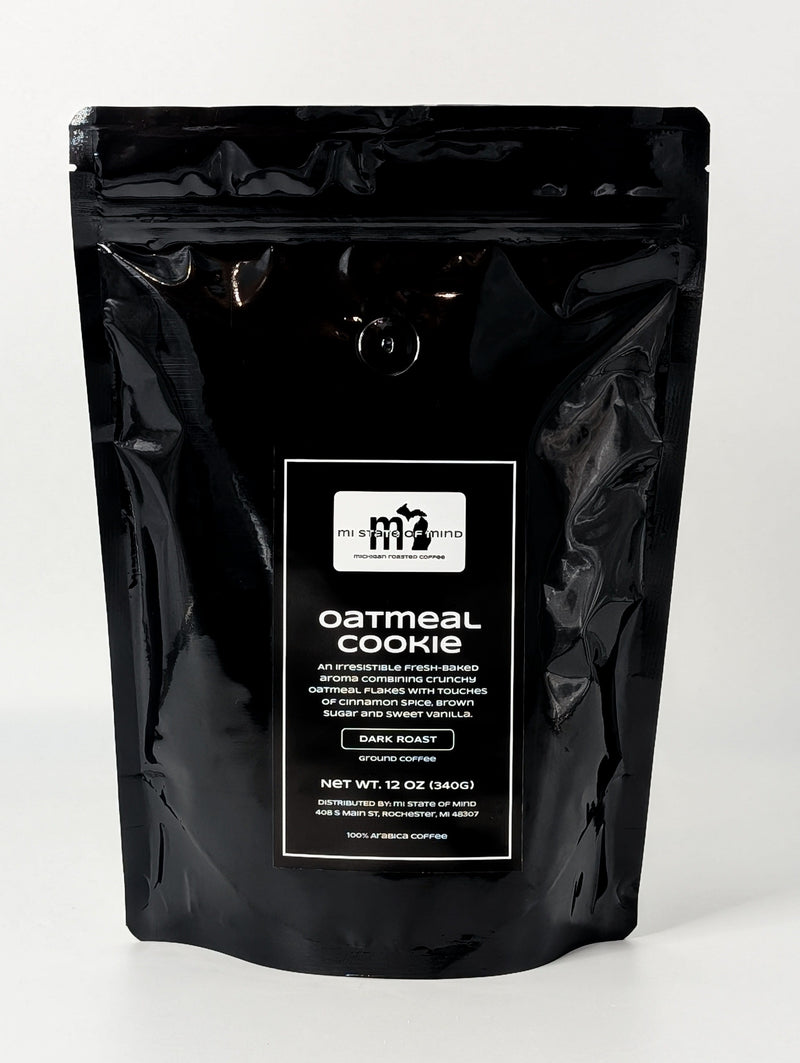 Load image into Gallery viewer, mi State of Mind coffee Oatmeal Cookie (Dark Roast) 12oz mi Ground Coffee
