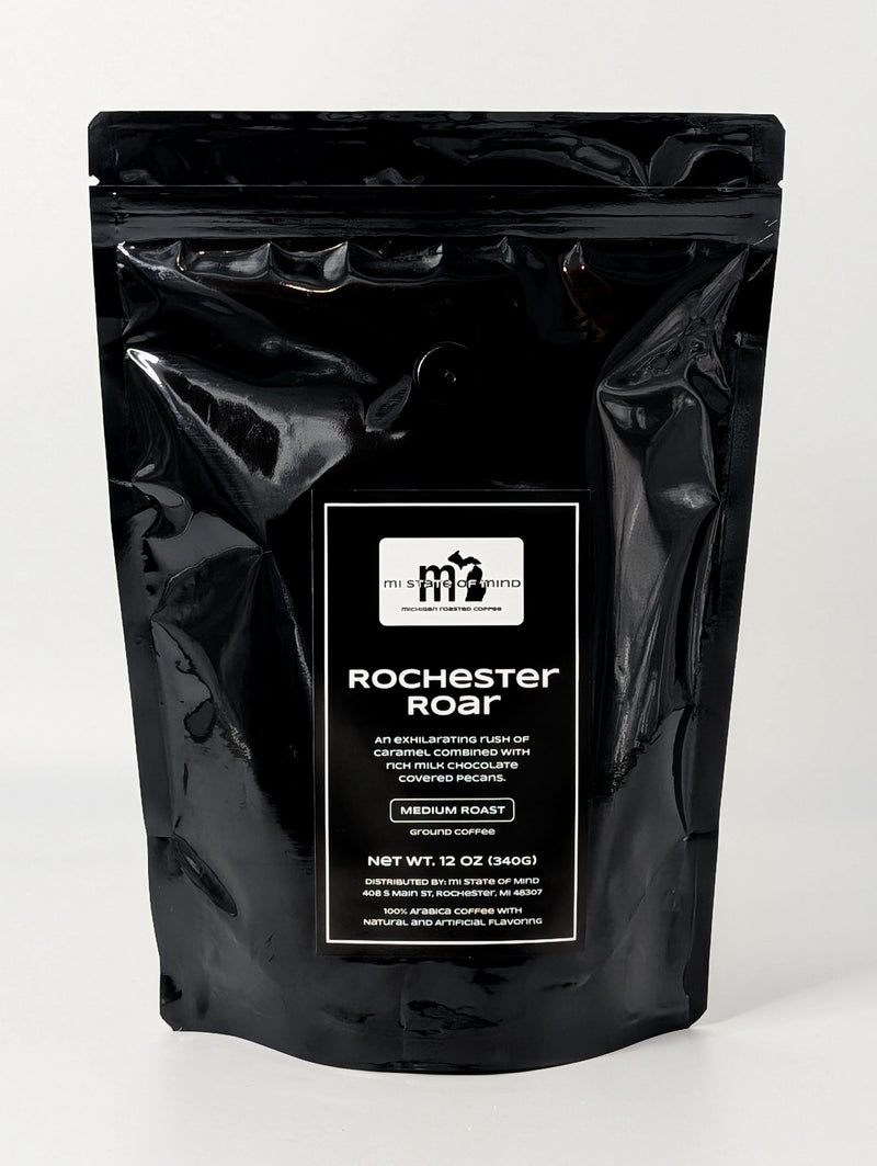 Load image into Gallery viewer, mi State of Mind coffee Rochester Roar (Medium Roast) 12oz mi Ground Coffee
