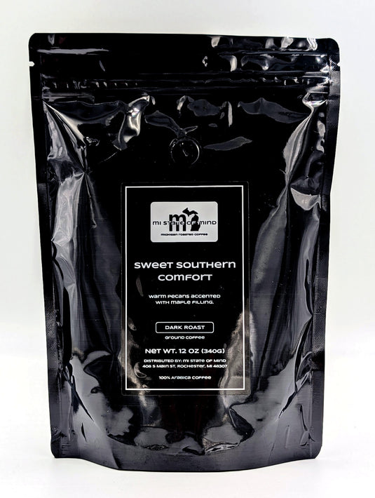mi State of Mind coffee Sweet Southern Comfort (Dark Roast) 12oz mi Ground Coffee