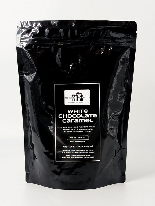 mi State of Mind coffee White Chocolate Caramel (Dark Roast) 12oz mi Ground Coffee