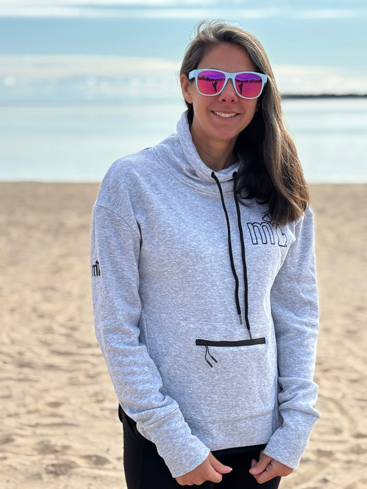 mi State of Mind cowl neck hoodie mi Cowl Neck Long Pullover