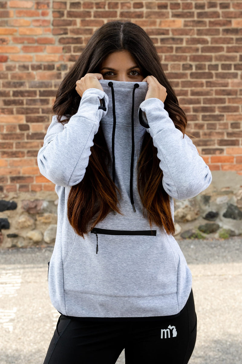 Load image into Gallery viewer, mi State of Mind cowl neck hoodie mi Cowl Neck Pullover
