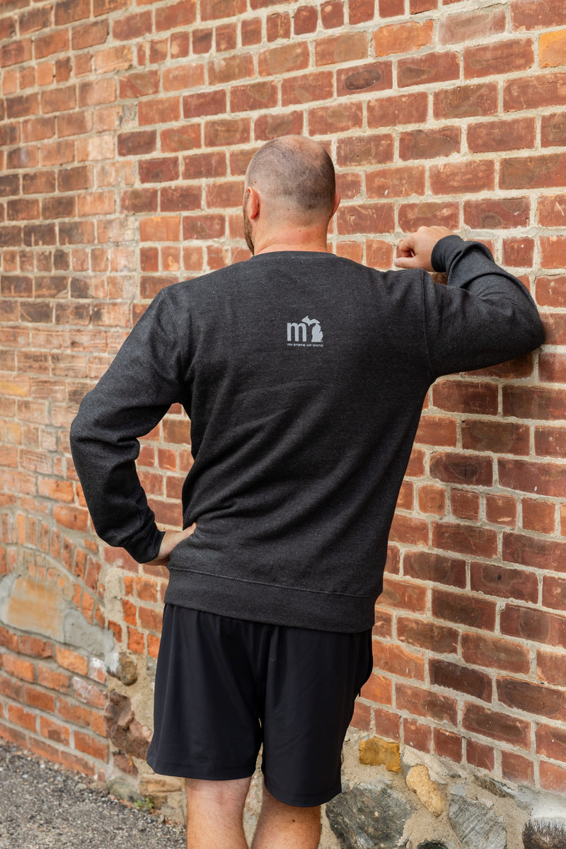Load image into Gallery viewer, mi State of Mind crewneck sweatshirt mi Downtown Crew
