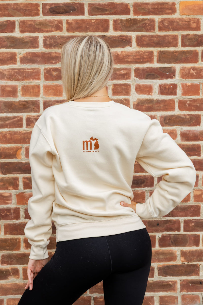 Load image into Gallery viewer, mi State of Mind crewneck sweatshirt mi Downtown Crew
