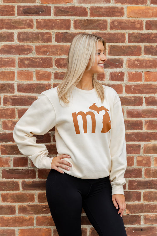 mi State of Mind crewneck sweatshirt Oatmeal / S mi Downtown Crew