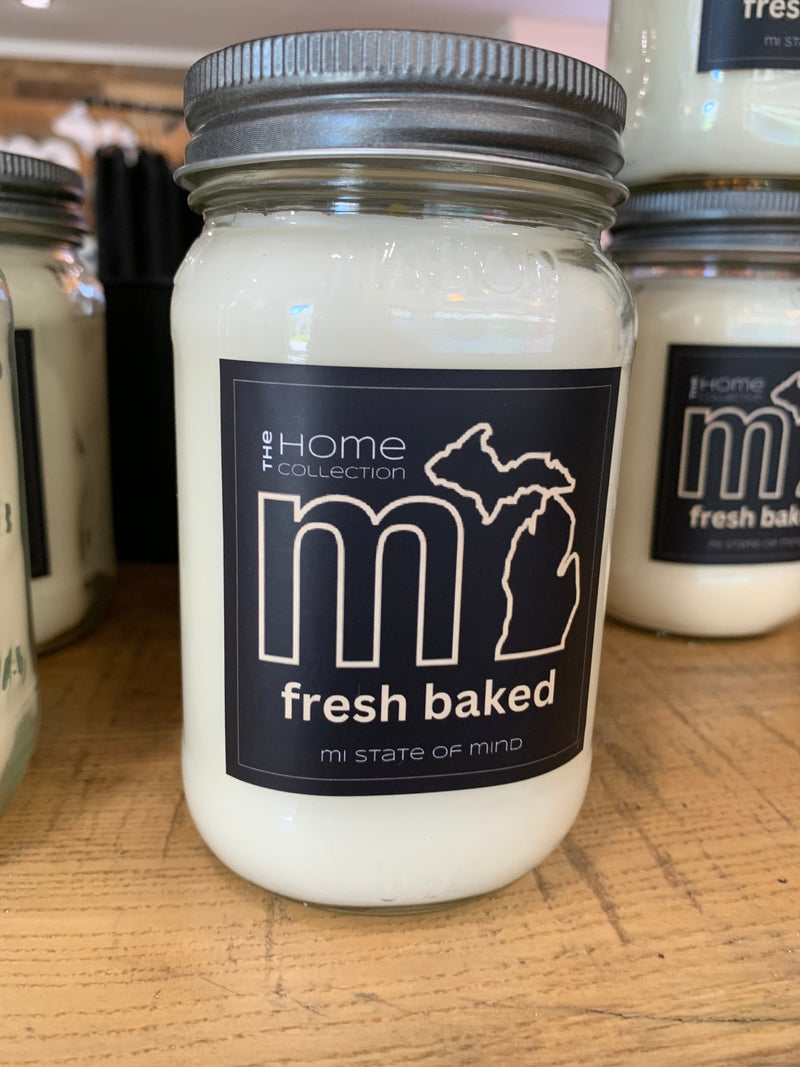 Load image into Gallery viewer, mi State of Mind Home Baked (Choc chip cookies) mi Mason Jar “Home” Candles
