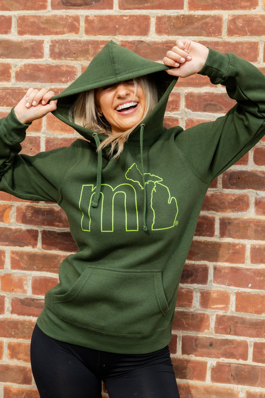 mi State of Mind hooded sweatshirt Evergreen / S mi Downtown Hoodie