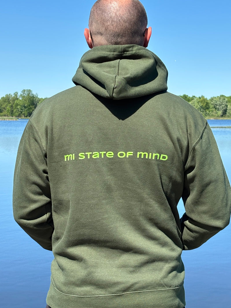Load image into Gallery viewer, mi State of Mind hooded sweatshirt mi Downtown Hoodie
