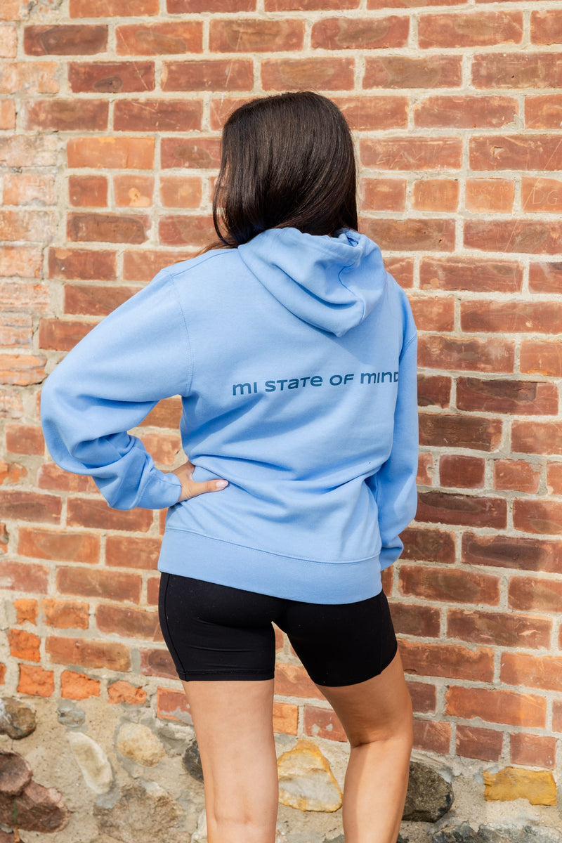 Load image into Gallery viewer, mi State of Mind hooded sweatshirt mi Downtown Hoodie
