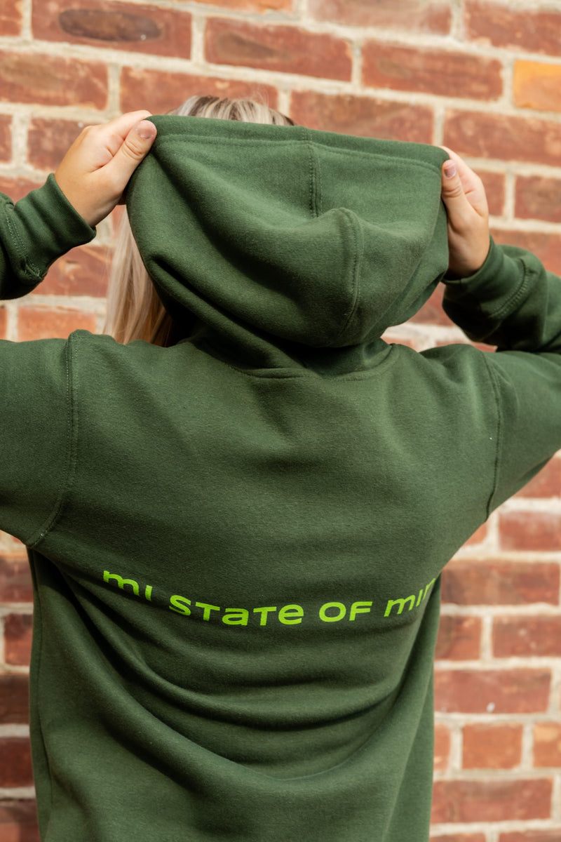 Load image into Gallery viewer, mi State of Mind hooded sweatshirt mi Downtown Hoodie
