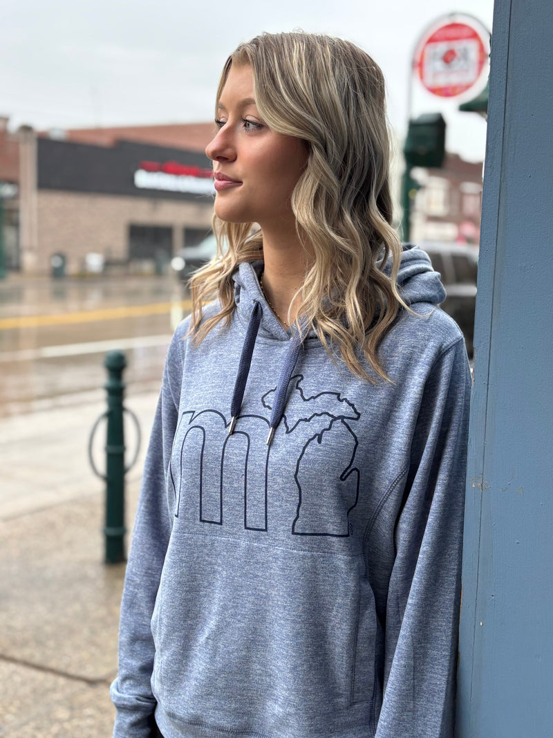 Load image into Gallery viewer, mi State of Mind Hoodie Heather Blue / S mi Women's Elevation Hoodie
