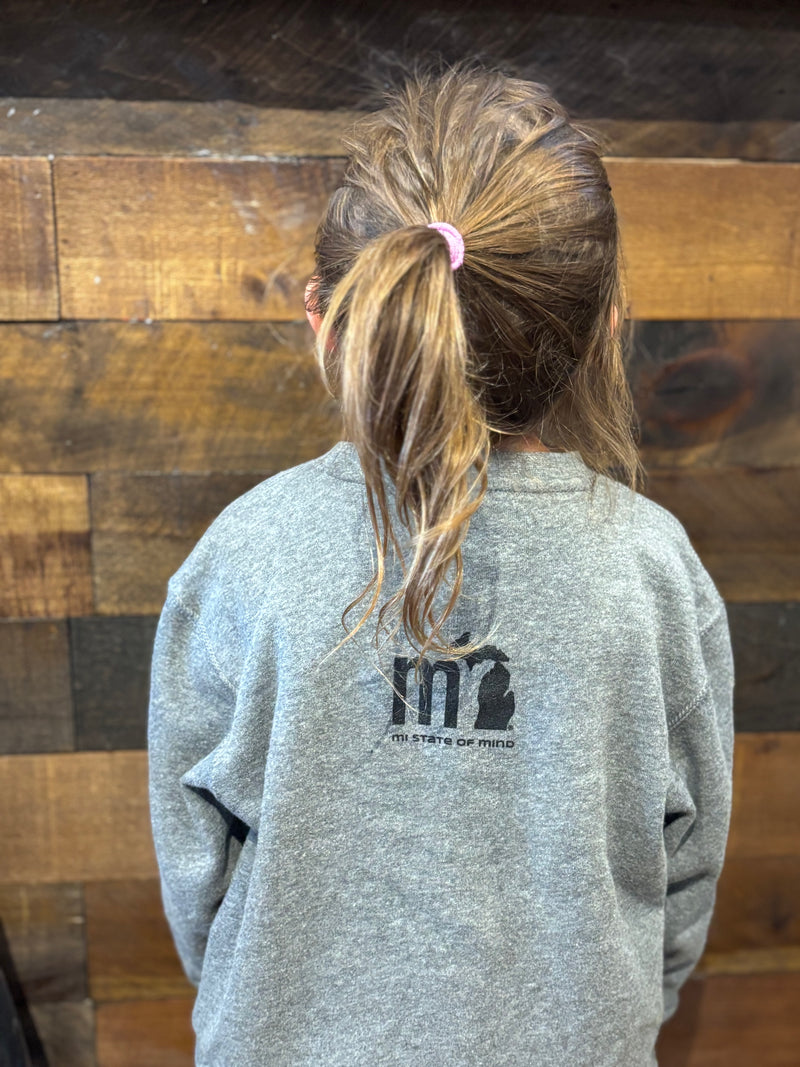 Load image into Gallery viewer, mi State of Mind kids sweatshirt MCHGN - Toddler Crew
