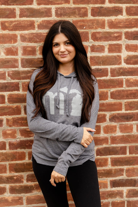mi State of Mind Light Hoodie XS / Dark Grey Heather mi Tri-Blend Lightweight Hoodie
