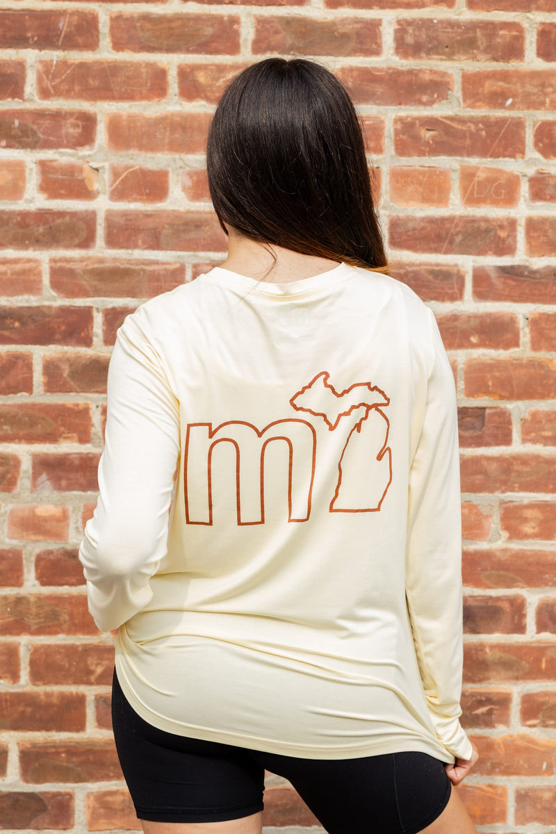 Load image into Gallery viewer, mi State of Mind long sleeve shirt Oatmeal / Small mi Bamboo Long Sleeves
