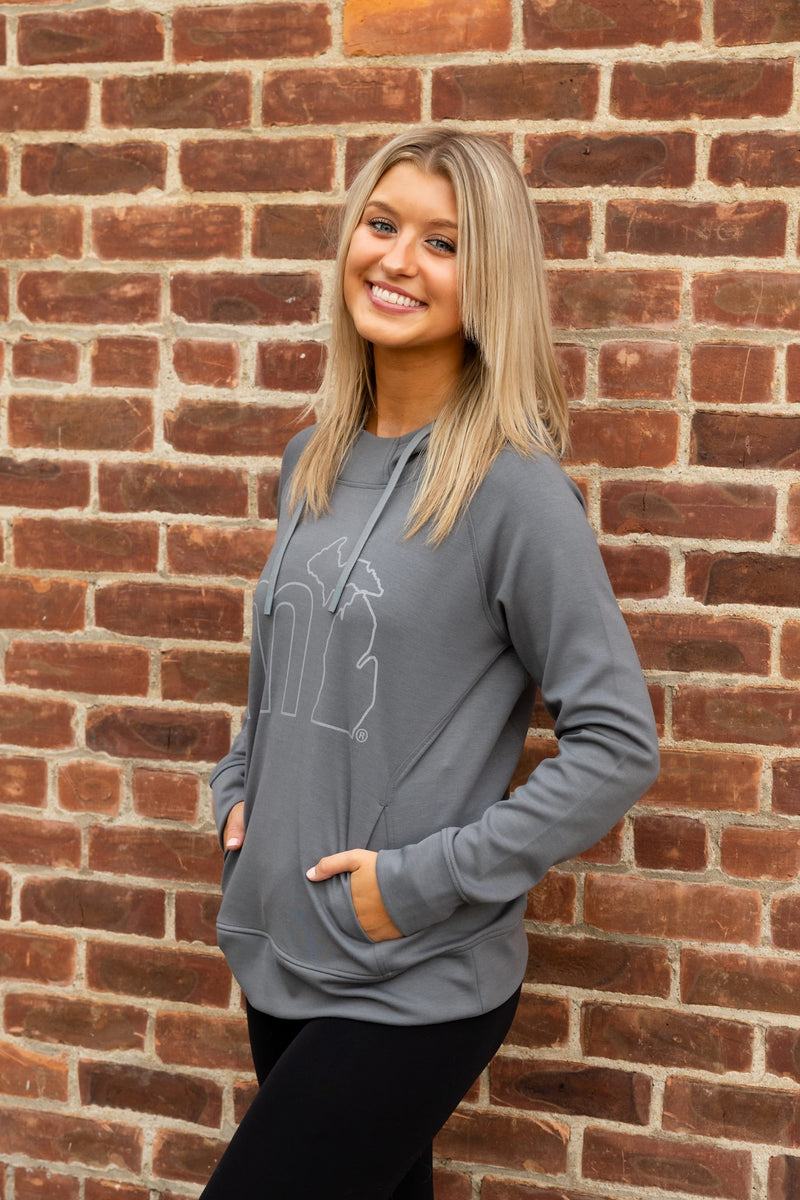 Load image into Gallery viewer, mi State of Mind mi Women’s Summit Hoodie
