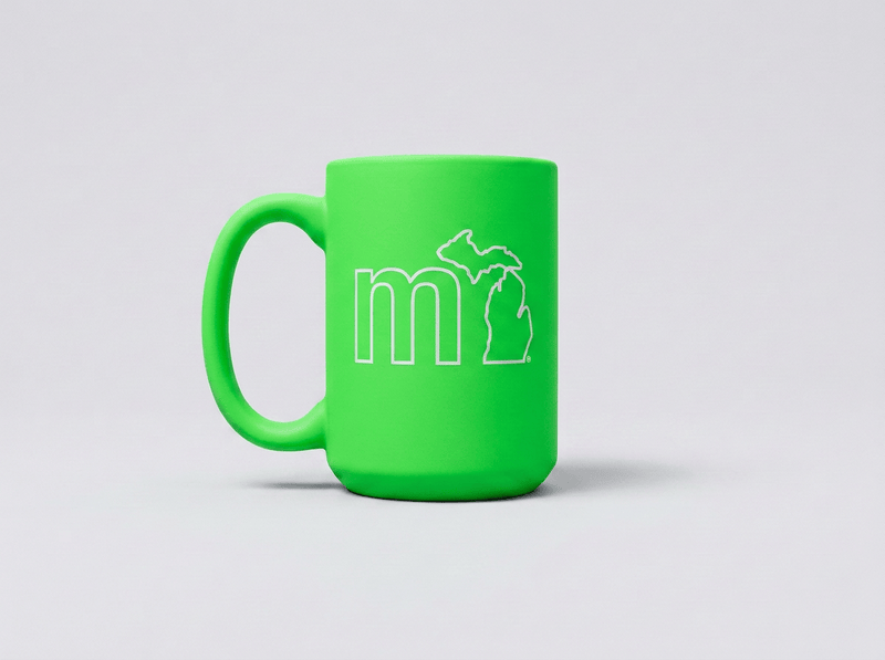 Load image into Gallery viewer, mi State of Mind Mug Power Lime mi Megawatt Mug - 15 oz.
