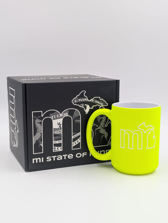 mi State of Mind Mug Shock Yellow mi Megawatt Mug - 15 oz.
