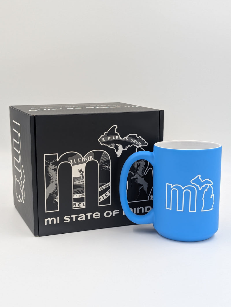Load image into Gallery viewer, mi State of Mind Mug Voltage Blue mi Megawatt Mug - 15 oz.
