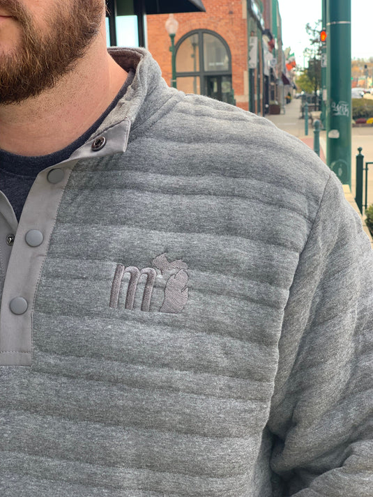mi State of Mind pullover mi Quilted Snap Pullover