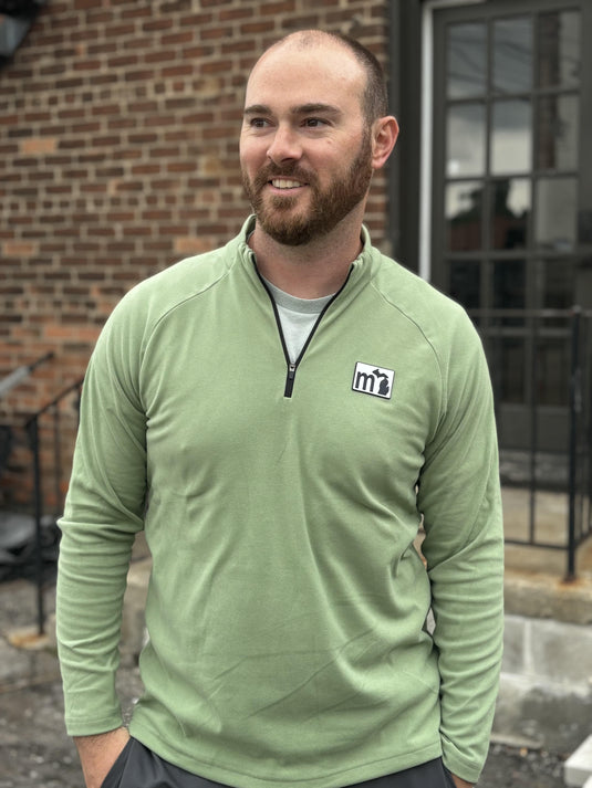 mi State of Mind quarter zip pullover Green / Small mi Comfort Flex Quarter-Zip