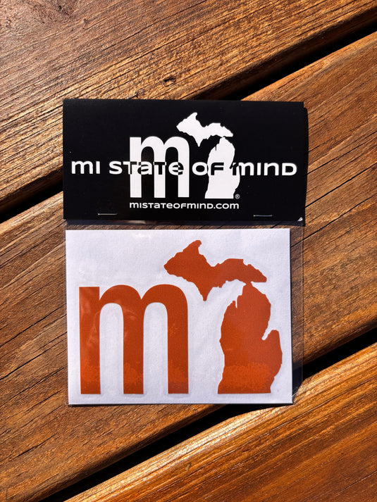 mi State of Mind Sticker Brown THE “mi” Sticker