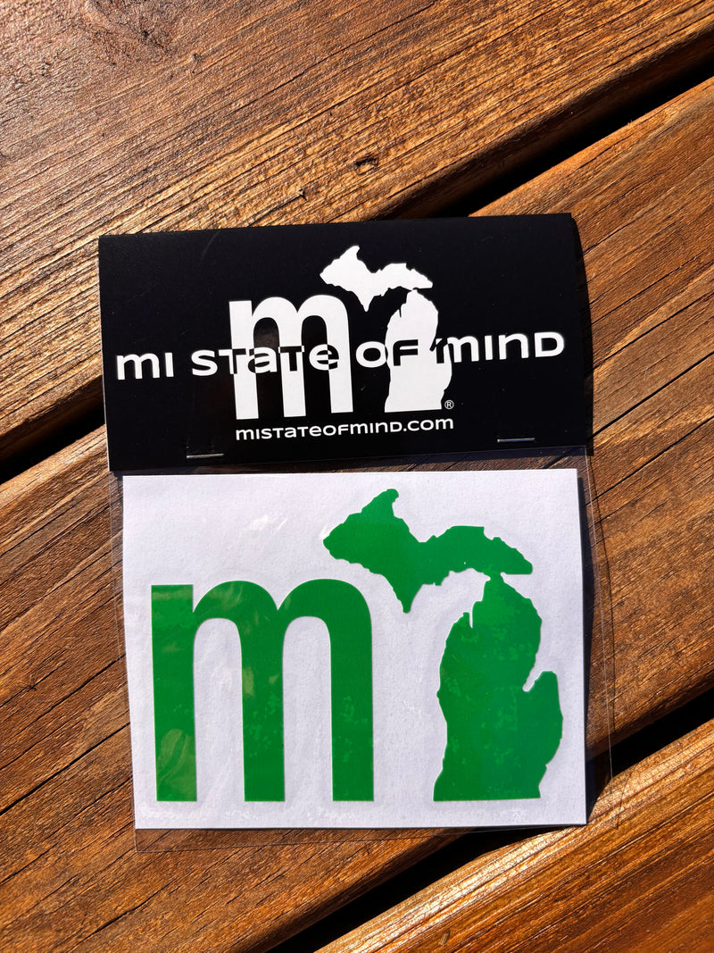 Load image into Gallery viewer, mi State of Mind Sticker Grass Green THE “mi” Sticker
