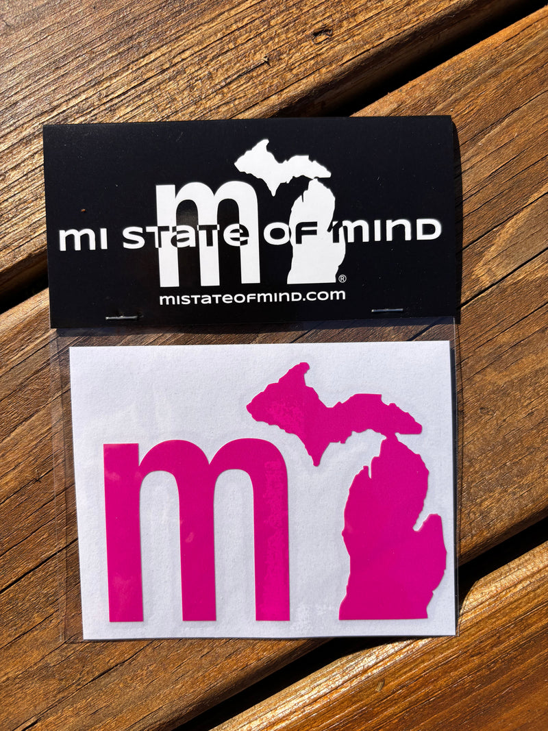 Load image into Gallery viewer, mi State of Mind Sticker Hot Pink THE “mi” Sticker
