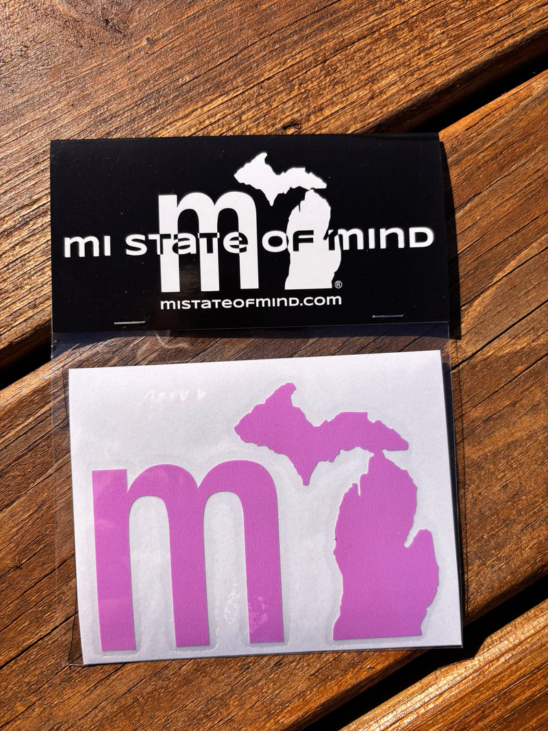 Load image into Gallery viewer, mi State of Mind Sticker Light Purple THE “mi” Sticker
