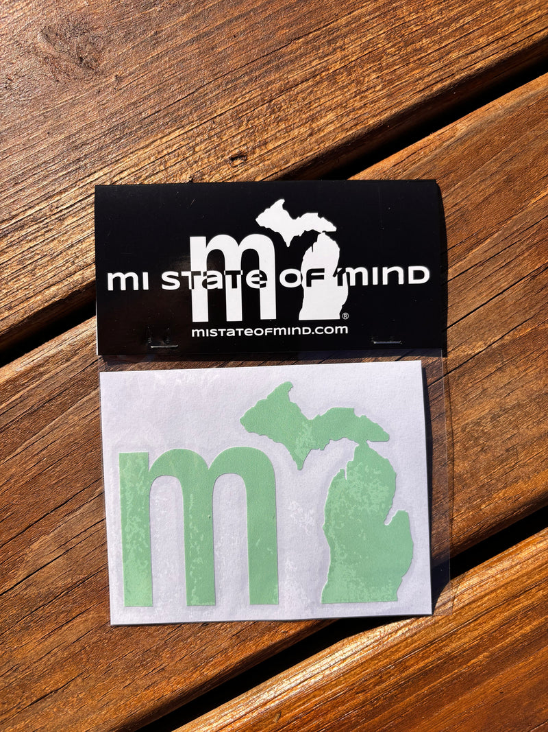 Load image into Gallery viewer, mi State of Mind Sticker Mint Green THE “mi” Sticker
