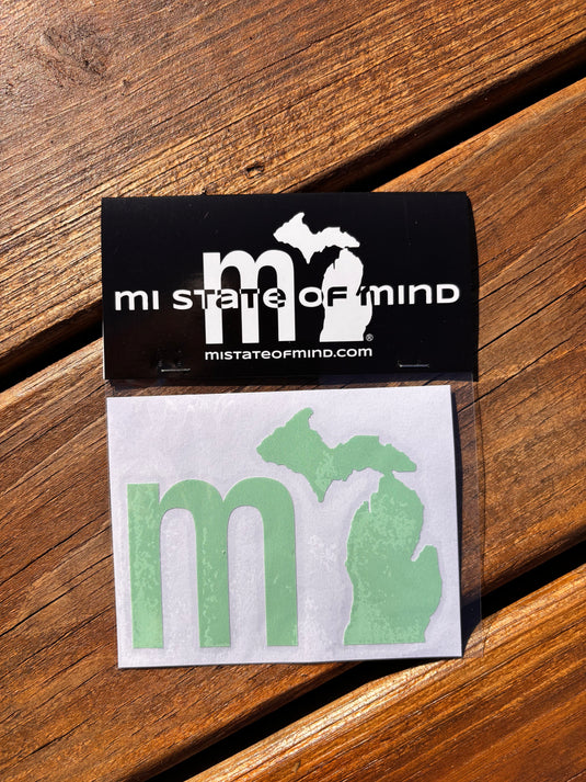 mi State of Mind Sticker Mint Green THE “mi” Sticker