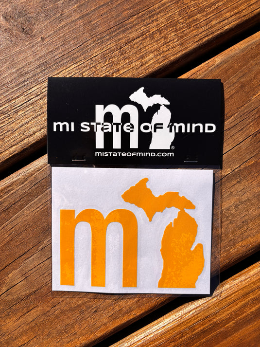 mi State of Mind Sticker Mustard Yellow THE “mi” Sticker
