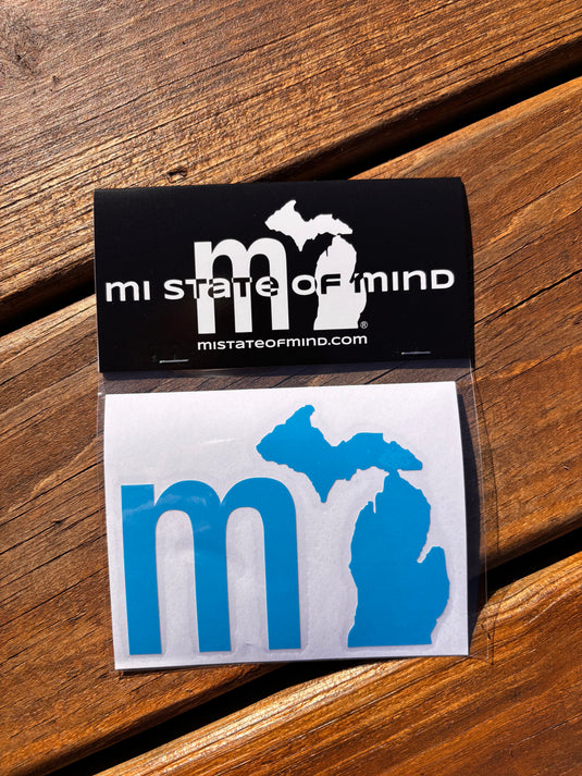 mi State of Mind Sticker Neon Blue THE “mi” Sticker