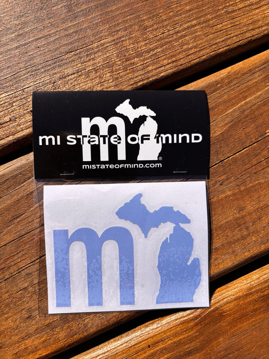 mi State of Mind Sticker Pastel Blue THE “mi” Sticker