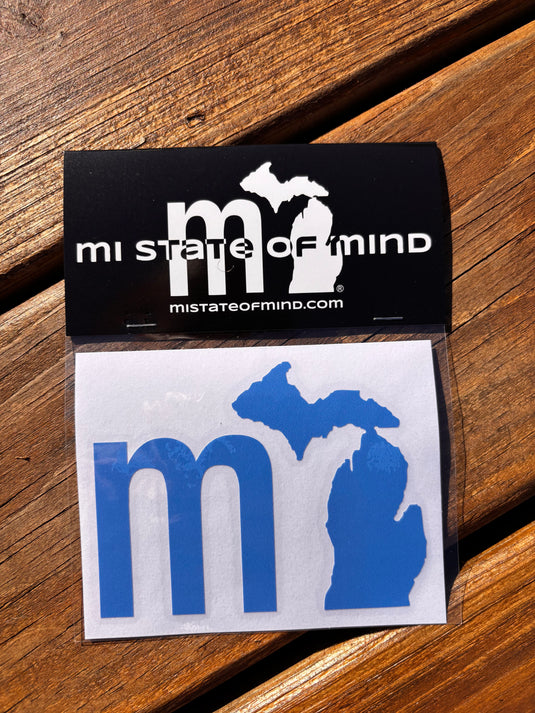 mi State of Mind Sticker Sky Blue THE “mi” Sticker