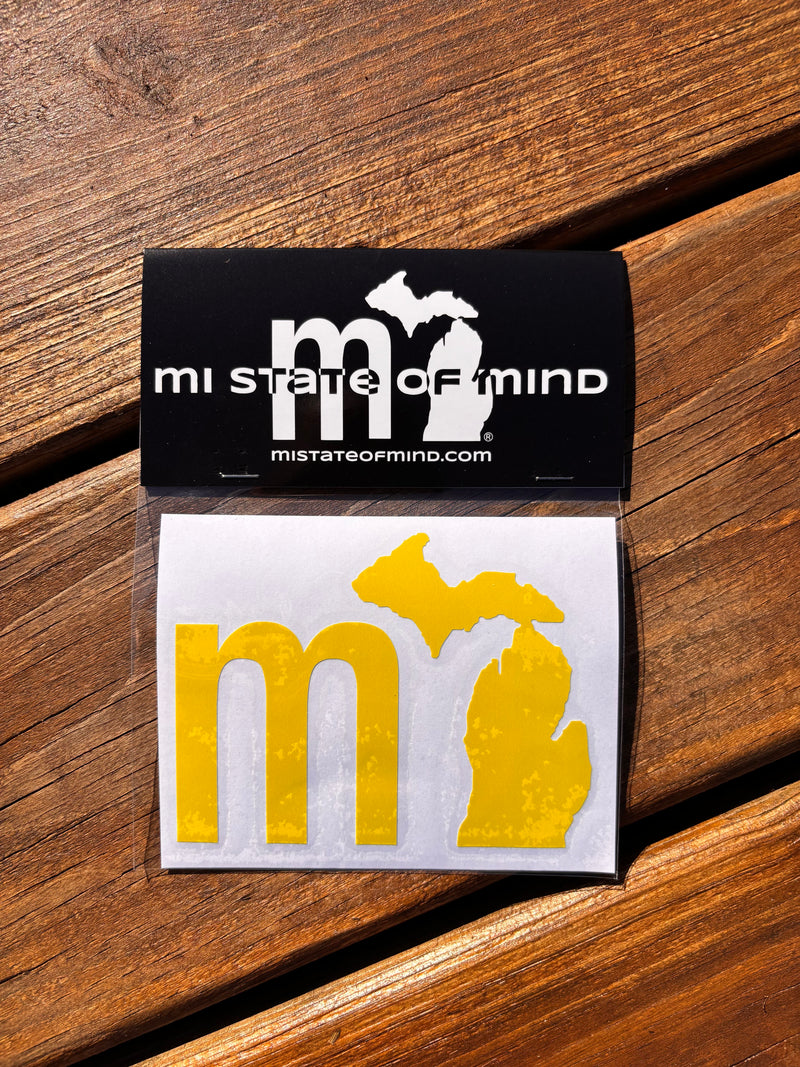 Load image into Gallery viewer, mi State of Mind Sticker Yellow THE “mi” Sticker
