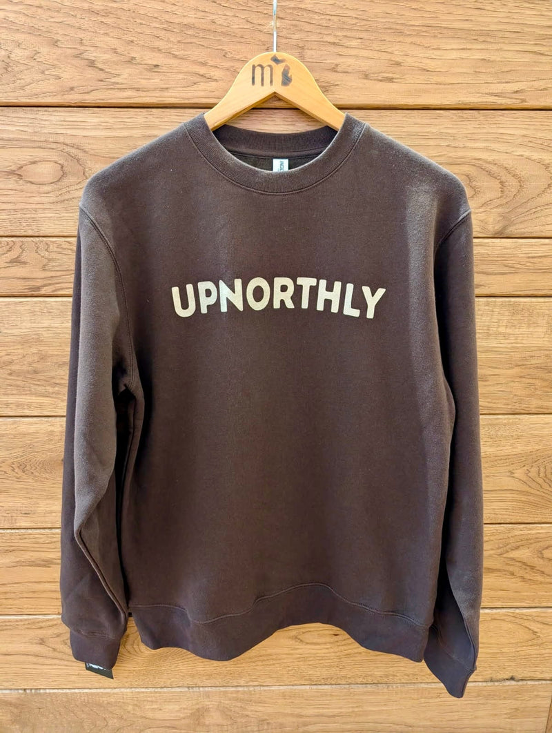 Load image into Gallery viewer, mi State of Mind sweatshirt Brown / XS “UPNORTHLY” Crewneck
