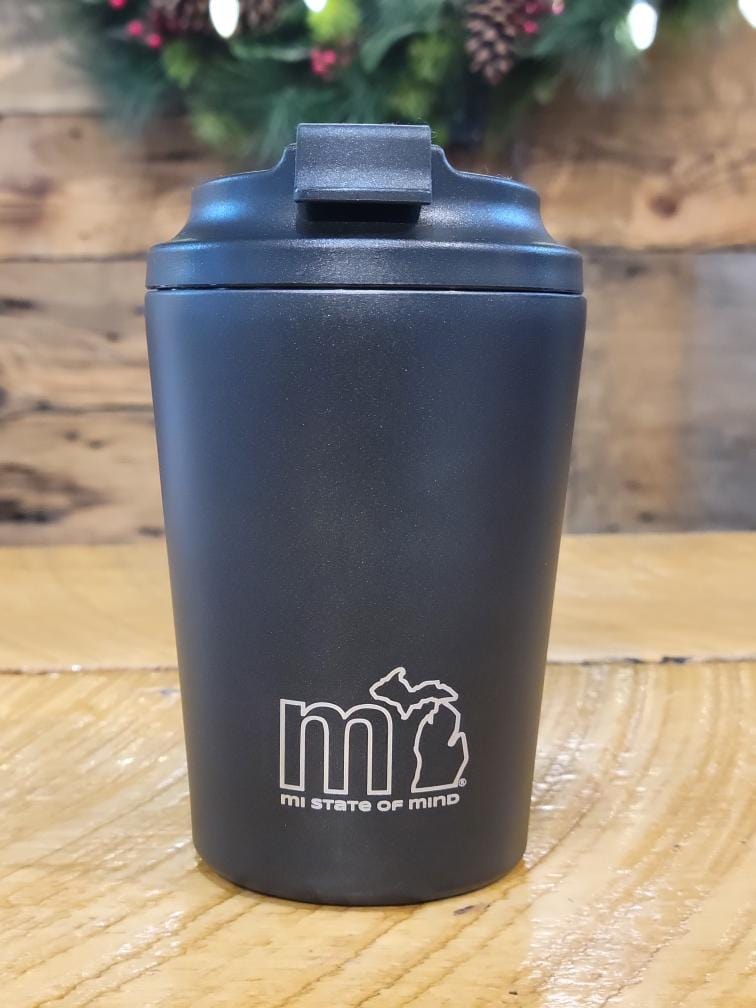 Load image into Gallery viewer, mi State of Mind thermos Black mi Joe-on-the-Go Cup (12oz)
