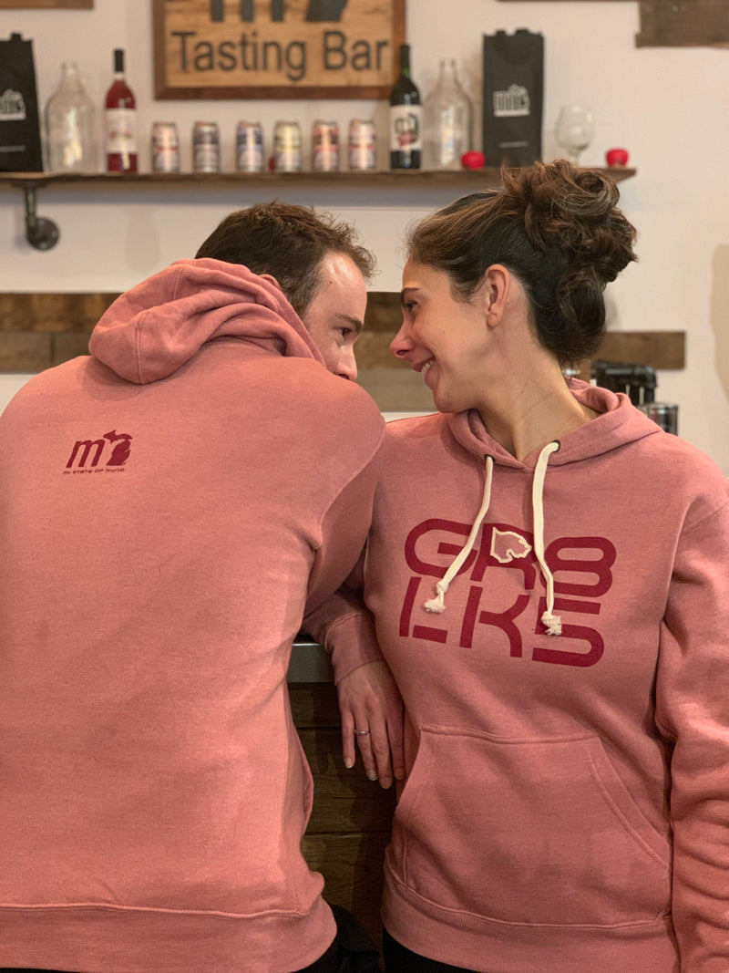 Load image into Gallery viewer, mi State of Mind Hoodie GR8 LK5 Tri-Blend Dusty Rose Hoodie
