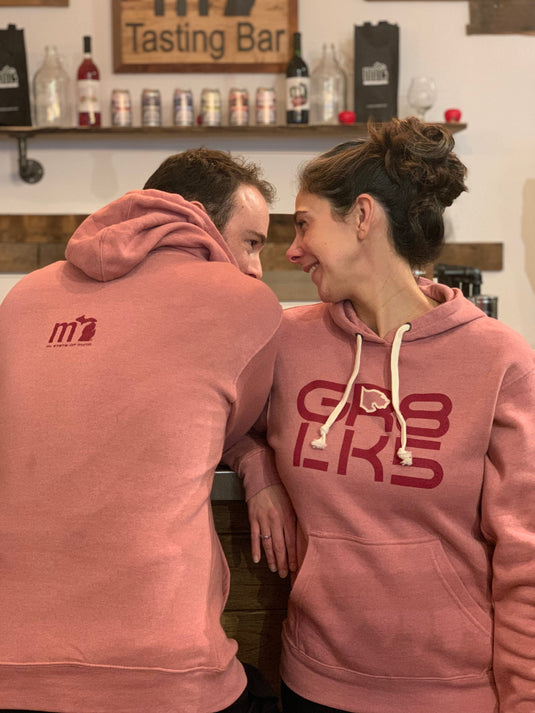 mi State of Mind Hoodie GR8 LK5 Tri-Blend Dusty Rose Hoodie