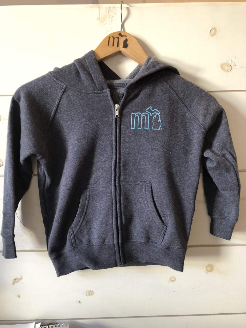 Load image into Gallery viewer, mi State of Mind Midnight Blue / XS mi Kids Zip Up Hoodie (2 colors)
