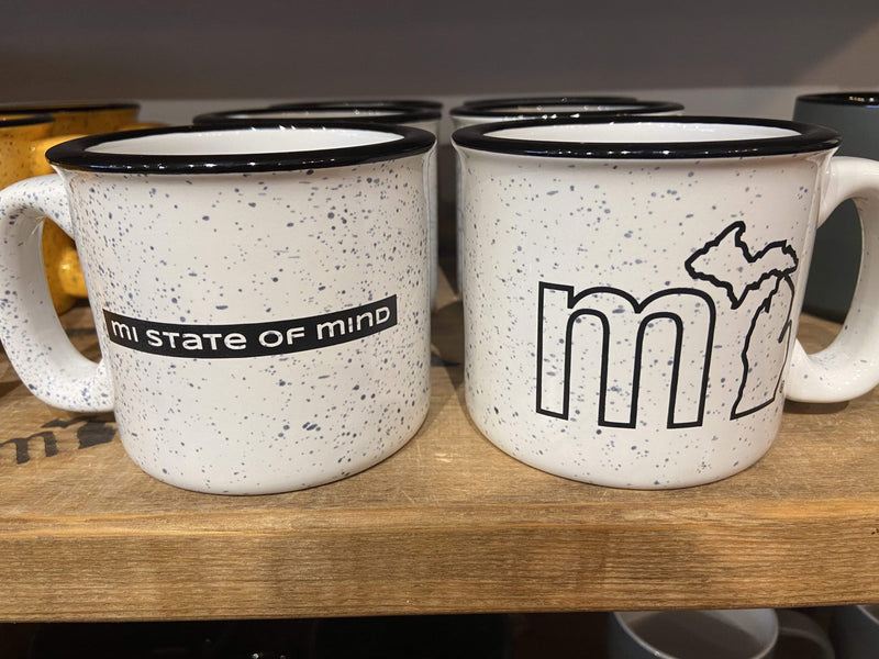 Load image into Gallery viewer, mi State of Mind Mug White mi Campfire Mug
